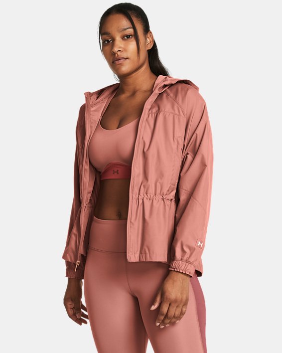 Veste oversize entièrement zippée UA Vanish Elite Woven pour femme, Pink, pdpMainDesktop image number 0